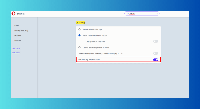 remove-open-at-login-programs-windows-settings opera browser software run on startup option screen banner